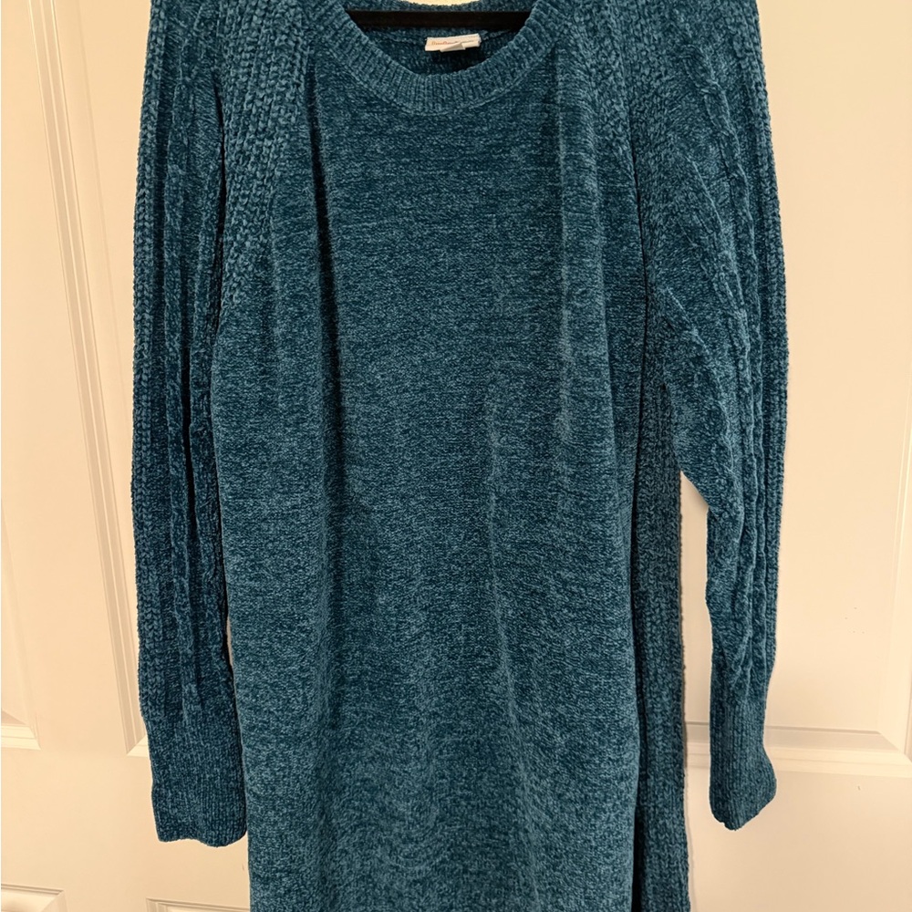 LuLaRoe Teal Lauren Knit Sweater Dress